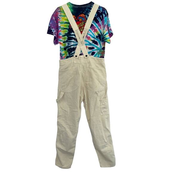 Sandrine Rose Reworked Cream Denim Overalls size Small - Picture 2 of 13